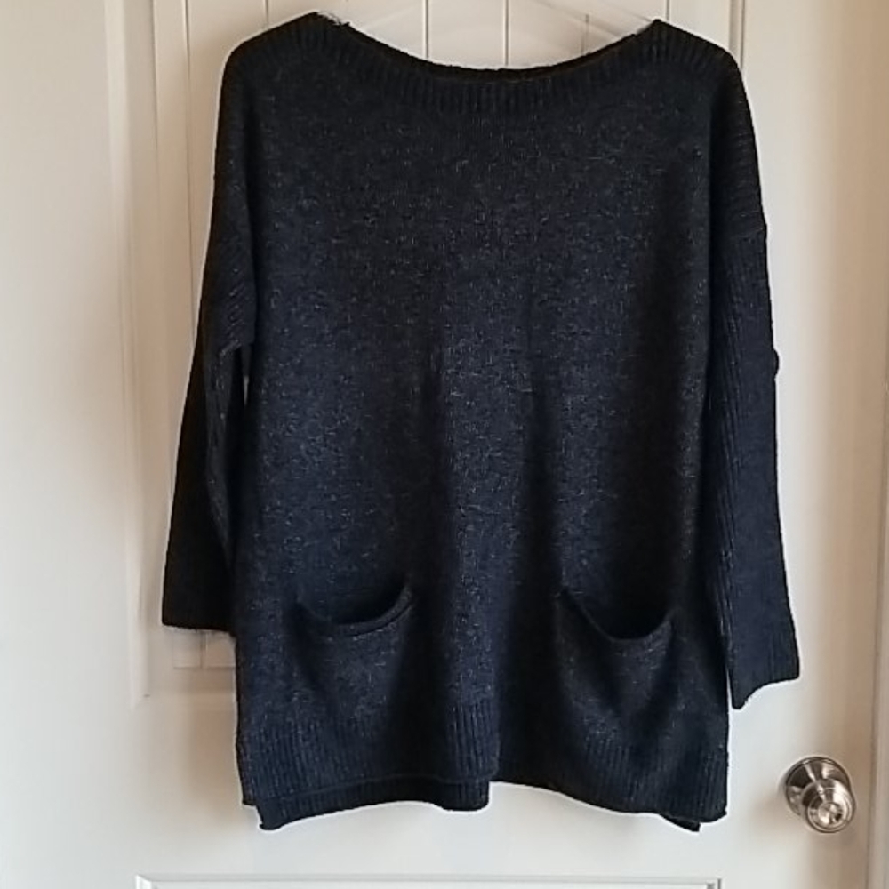 Slouchy loose front pocket sweater